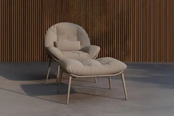 Cala lænestol udendørs - Beige - Havemøbler - Havestole - Udendørs lænestol