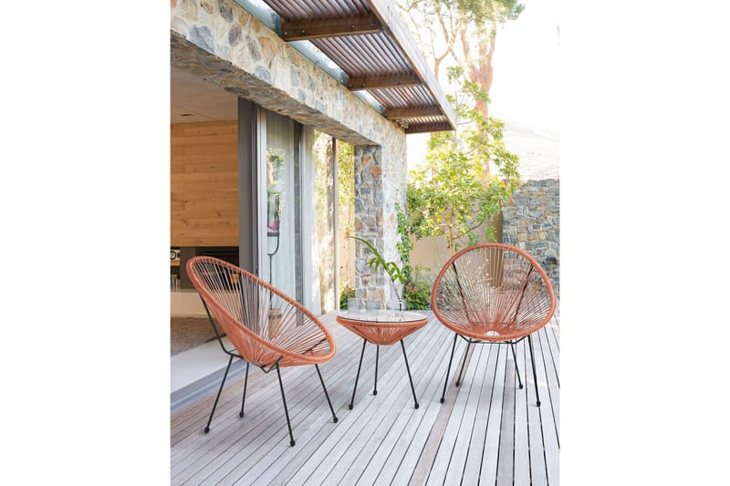 Cayaco Udendørslænestol - Orange/Sort - Havemøbler - Havestole - Udendørs lænestol