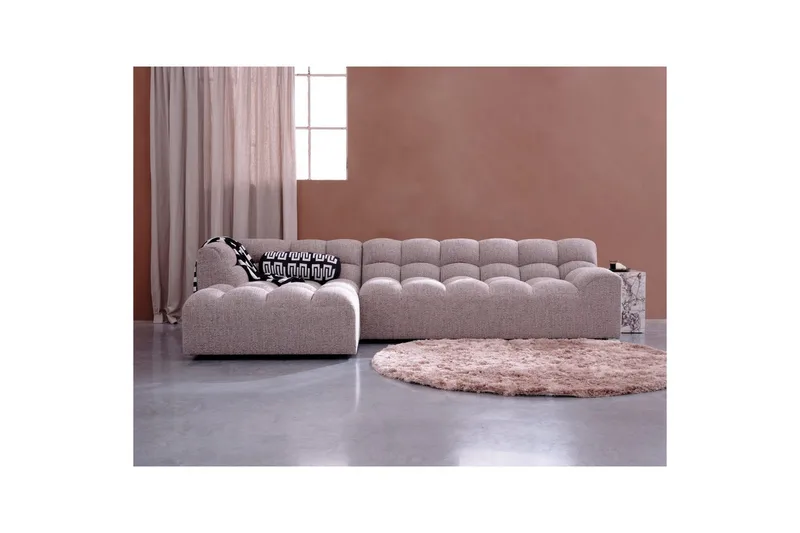 Chaiselong Allure - Vævet Brun Melange, Venstre - Møbler - Sofaer - Hjørnesofa