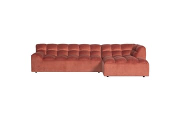 Chaiselong Allure - Vasket fløjl i rosa, Højre - Møbler - Sofaer - Hjørnesofa