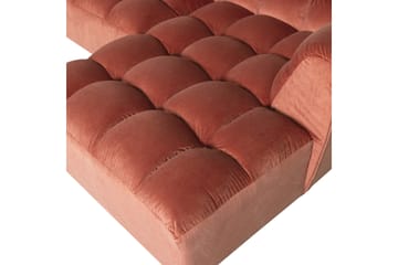 Chaiselong Allure - Vasket fløjl i rosa, Højre - Møbler - Sofaer - Hjørnesofa