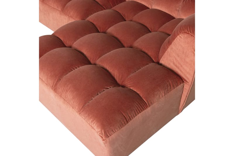 Chaiselong Allure - Vasket fløjl i rosa, Højre - Møbler - Sofaer - Hjørnesofa