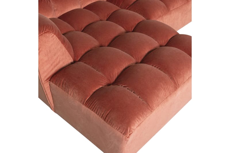 Chaiselong Allure - Vasket fløjl i rosa, Venstre - Møbler - Sofaer - Hjørnesofa