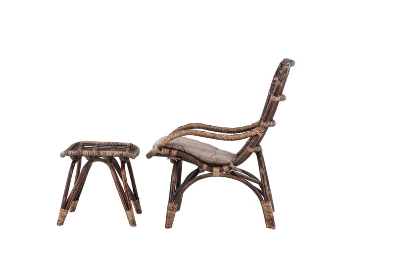 Ella Havestol - Mørk valnød - Havemøbler - Havestole - Udendørs lænestol