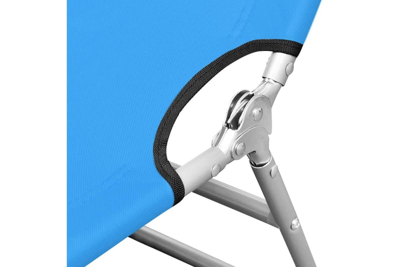 foldbar liggestol med nakkehynde stål turkisblå - Blå - Havemøbler - Havestole - Solseng & solvogn