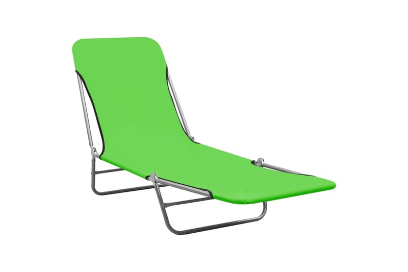 foldbare liggestole 2 stk. stål og stof grøn - Grøn - Havemøbler - Havestole - Solseng & solvogn