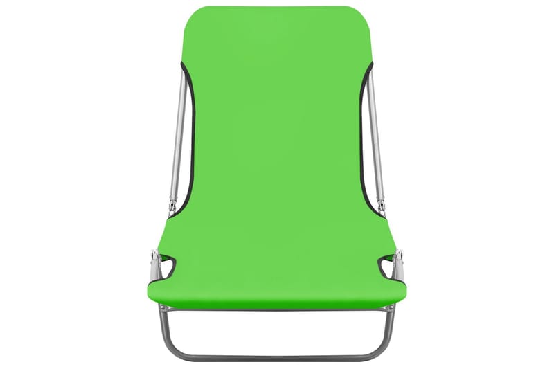 foldbare liggestole 2 stk. stål og stof grøn - Grøn - Havemøbler - Havestole - Solseng & solvogn