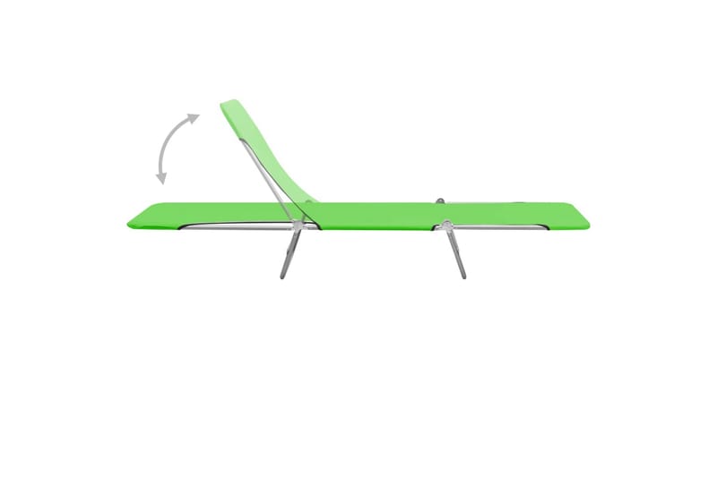 foldbare liggestole 2 stk. stål og stof grøn - Grøn - Havemøbler - Havestole - Solseng & solvogn