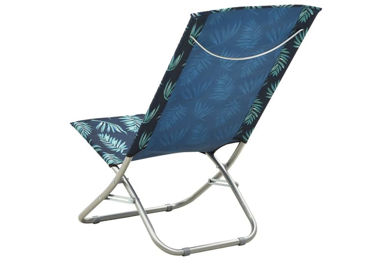 Foldbare Strandstole 2 Stk. Stof Bladmønster - Havemøbler - Havestole - Solstole