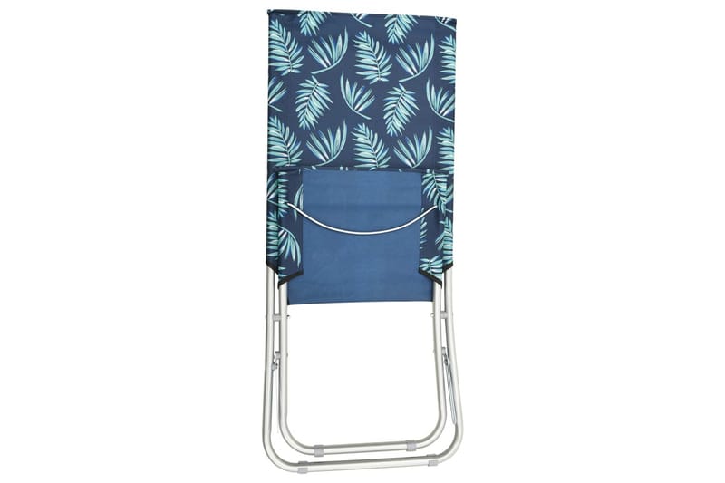Foldbare Strandstole 2 Stk. Stof Bladmønster - Havemøbler - Havestole - Solstole