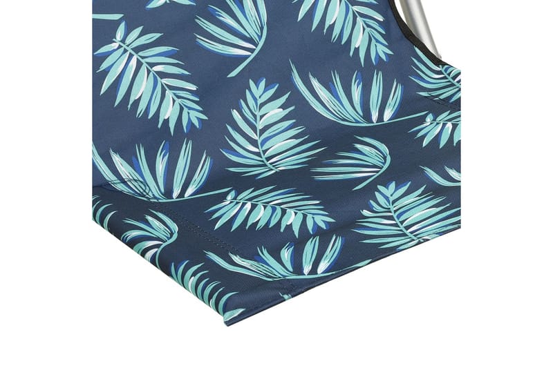 Foldbare Strandstole 2 Stk. Stof Bladmønster - Havemøbler - Havestole - Solstole