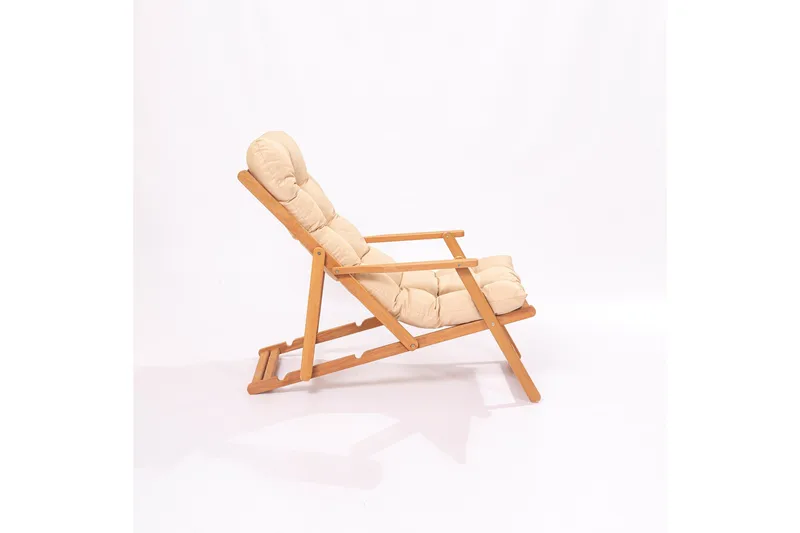 Gardellis Liggestol 40x40 cm - Brun/Creme - Havemøbler - Havestole - Solstole