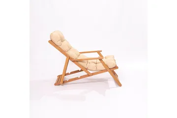 Gardellis Liggestol 40x40 cm - Brun/Creme - Havemøbler - Havestole - Solstole