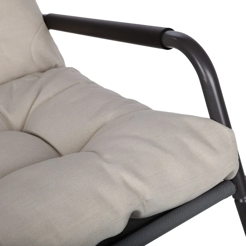 Gyngestol HOME4YOU Maris grå - Grå - Havemøbler - Havestole - Havegyngestol