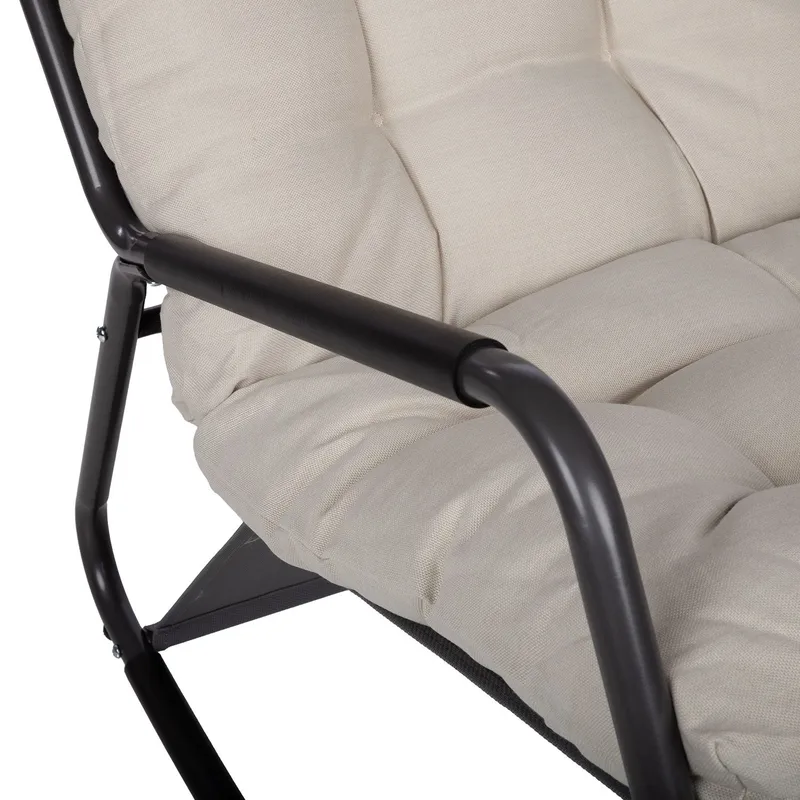 Gyngestol HOME4YOU Maris grå - Grå - Havemøbler - Havestole - Havegyngestol