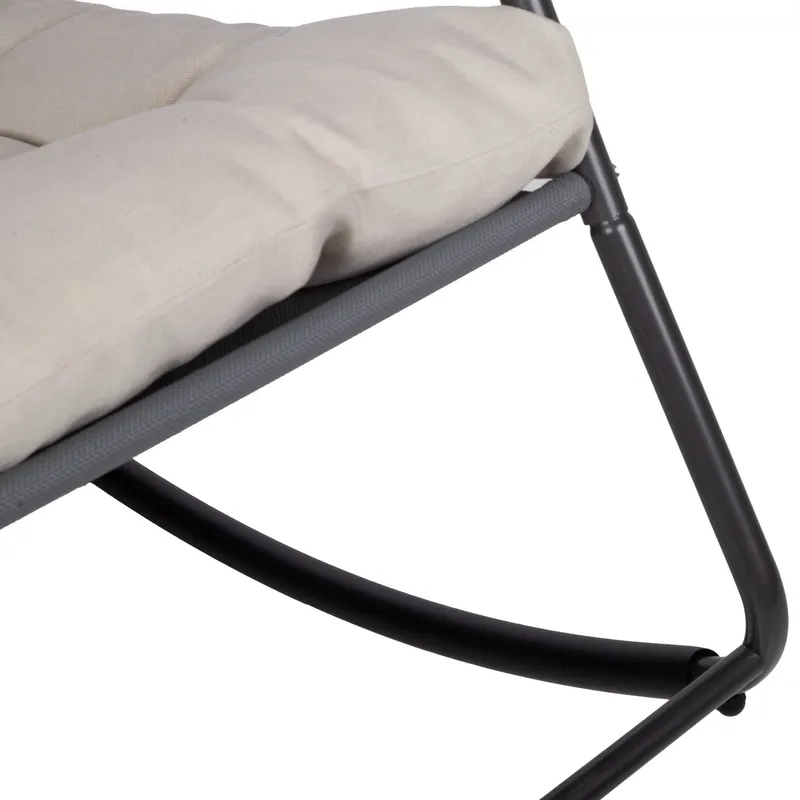 Gyngestol HOME4YOU Maris grå - Grå - Havemøbler - Havestole - Havegyngestol