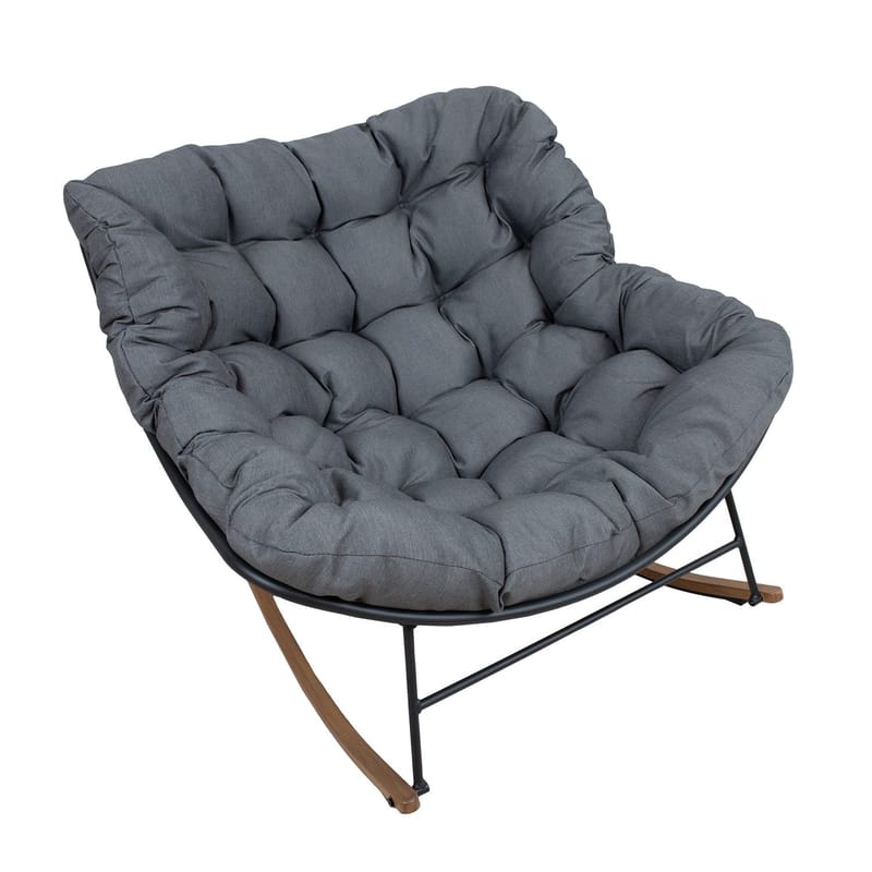 Gyngestol HOME4YOU Royal Mørkegrå - Mørkegrå - Havemøbler - Havestole - Havegyngestol