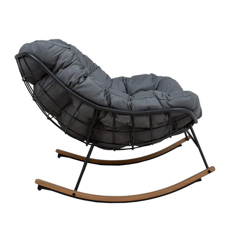 Gyngestol HOME4YOU Royal Mørkegrå - Mørkegrå - Havemøbler - Havestole - Havegyngestol