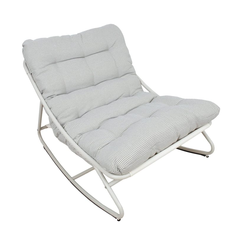 Gyngestol HOME4YOU Samba lysegrå - Lysegrå - Havemøbler - Havestole - Havegyngestol