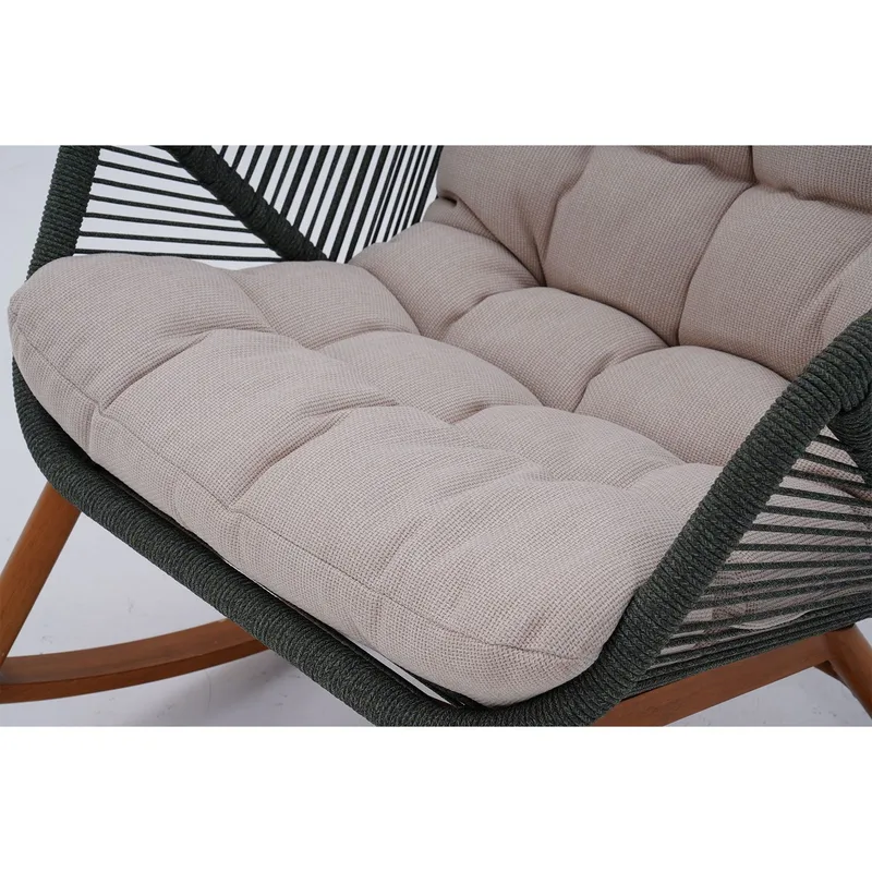 Gyngestol HOME4YOU Tuxedo - Grøn - Havemøbler - Havestole - Havegyngestol