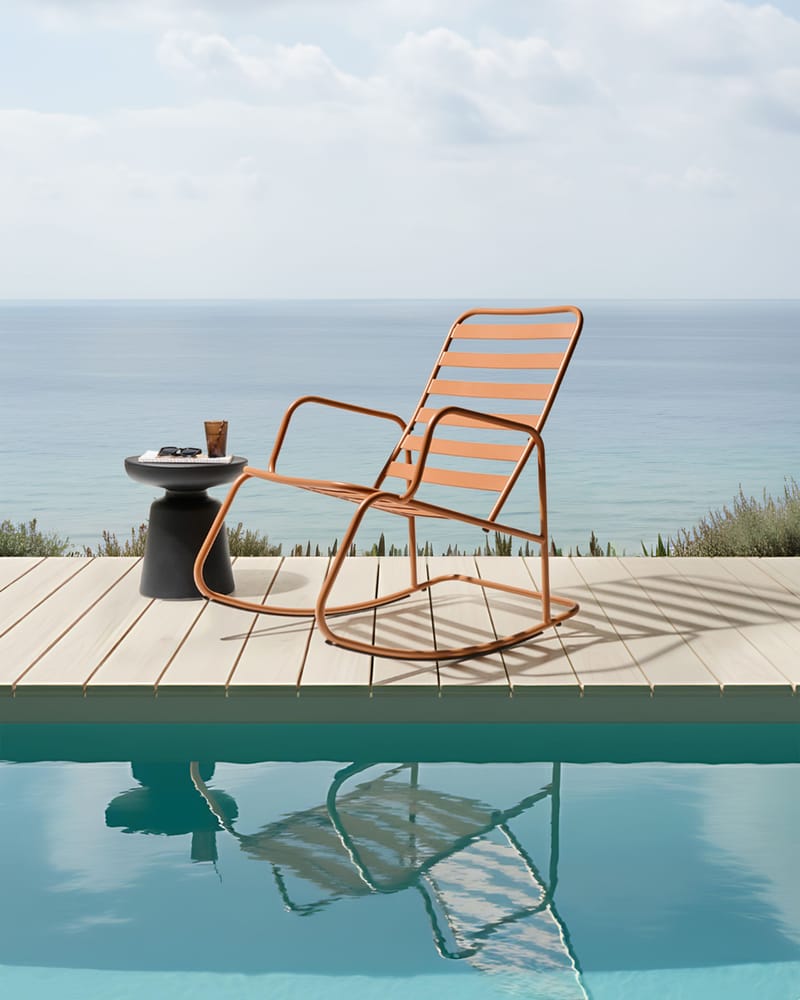 Gyngestol udendørs Turi - Brun - Havemøbler - Havestole - Havegyngestol