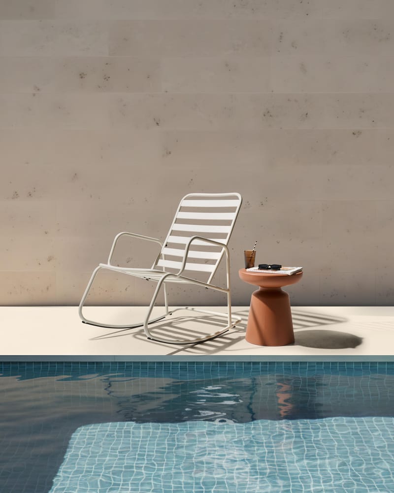 Gyngestol udendørs Turi Metal - Hvid - Havemøbler - Havestole - Havegyngestol