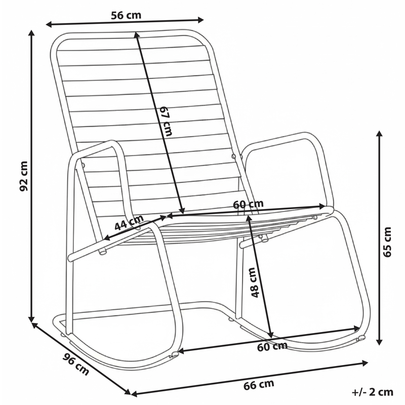 Gyngestol udendørs Turi - Sort - Havemøbler - Havestole - Havegyngestol