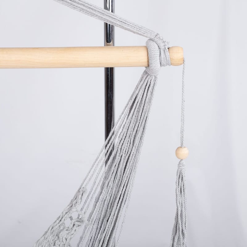 Hængekøjestol HOME4YOU Carina - Grå - Havemøbler - Havestole - Hængestol