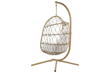 Hængestol Adria - Beige, hvid - Havemøbler - Havestole - Hængestol
