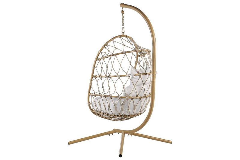 Hængestol Adria - Beige, hvid - Havemøbler - Havestole - Hængestol