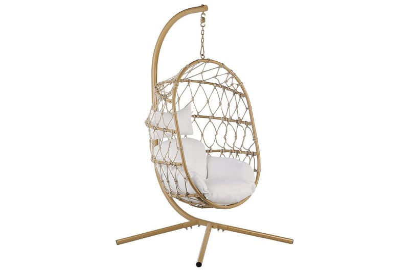 Hængestol Adria - Beige, hvid - Havemøbler - Havestole - Hængestol