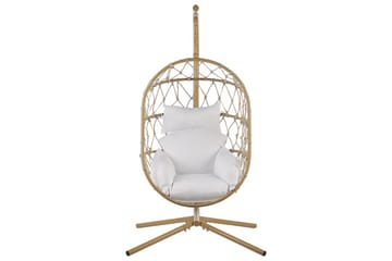Hængestol Adria - Beige, hvid - Havemøbler - Havestole - Hængestol