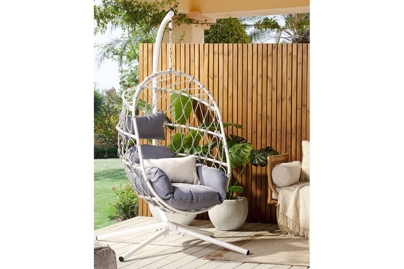Hængestol Adria - Hvid, Grå - Havemøbler - Havestole - Hængestol