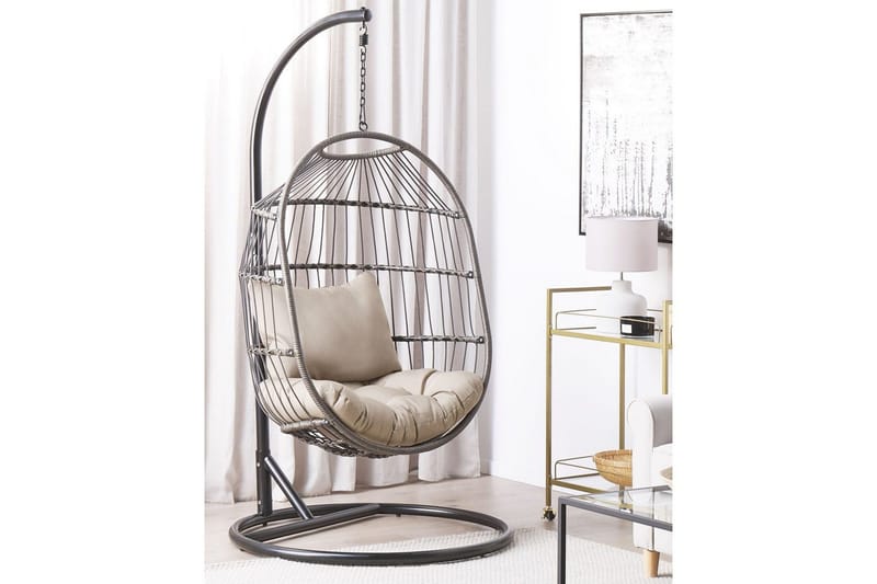 Hængestol Alba - Sort, Grå - Havemøbler - Havestole - Hængestol