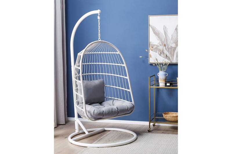 Hængestol Allera - Hvid, Grå - Havemøbler - Havestole - Hængestol