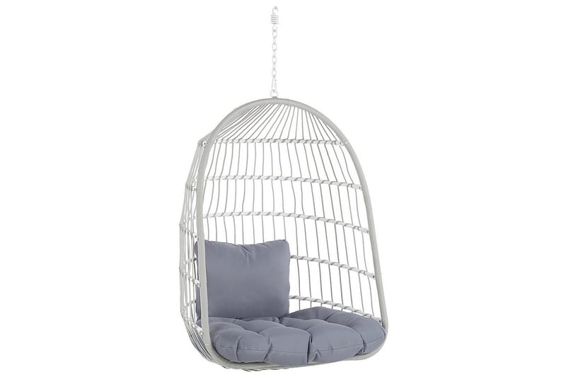 Hængestol Allera - Hvid, Grå - Havemøbler - Havestole - Hængestol