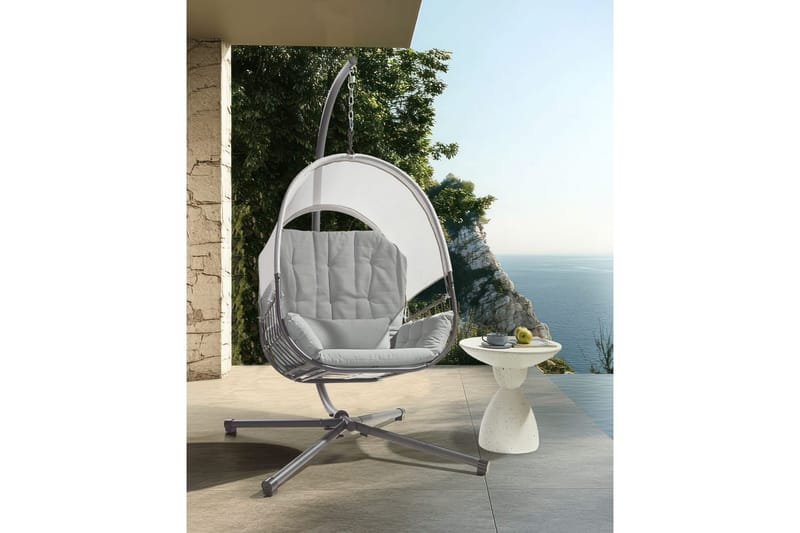 Hængestol Alviano - Lys grå - Havemøbler - Havestole - Hængestol