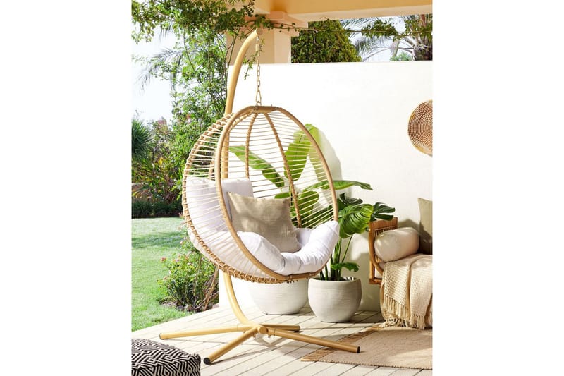 Hængestol Arco - Beige, hvid - Havemøbler - Havestole - Hængestol