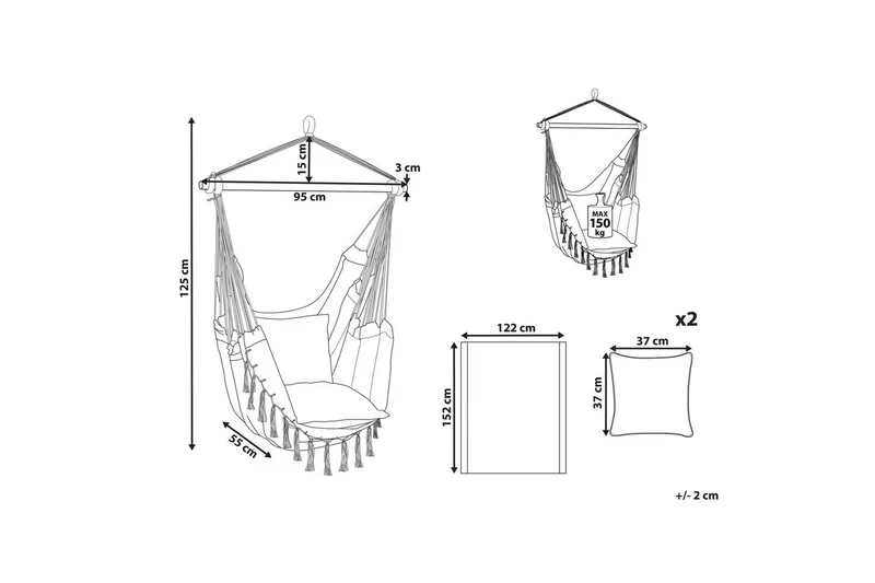 Hængestol Bonea - Lys grå - Havemøbler - Havestole - Hængestol
