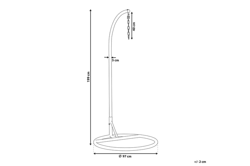 Caponetto Stativ til Hængestol - Sort - Havemøbler - Havestole - Hængestol