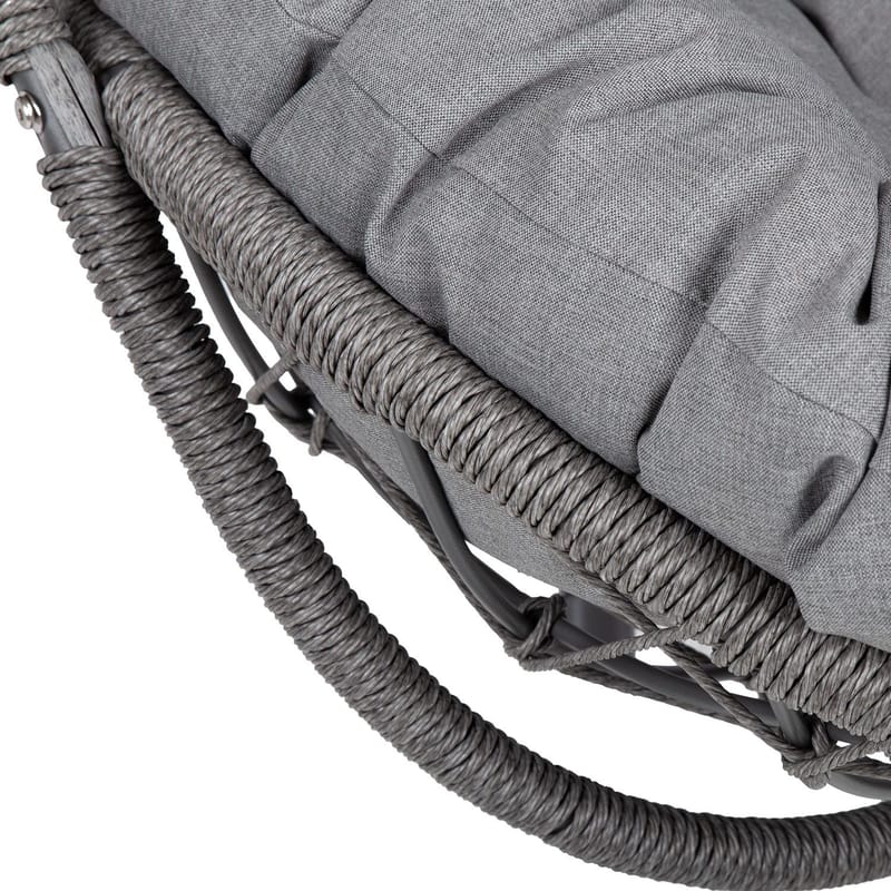 Hængestol HOME4YOU Amara 134x134x196 cm mørkegrå - mørkegrå - Havemøbler - Havestole - Hængestol - Hængestol på stativ