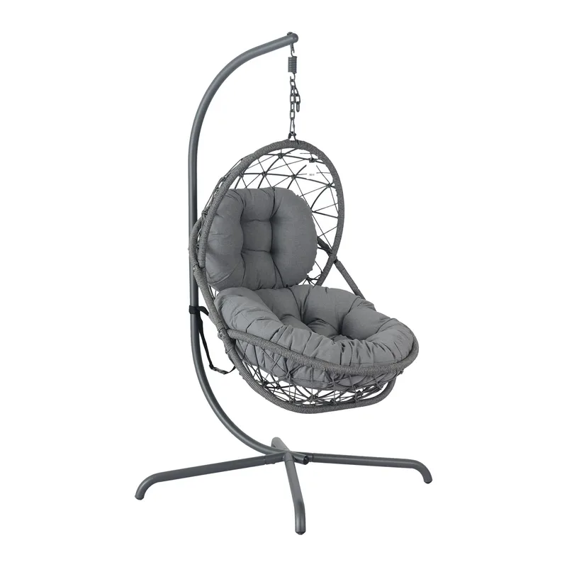 Hængestol HOME4YOU Amara 134x134x196 cm mørkegrå, mørkegrå