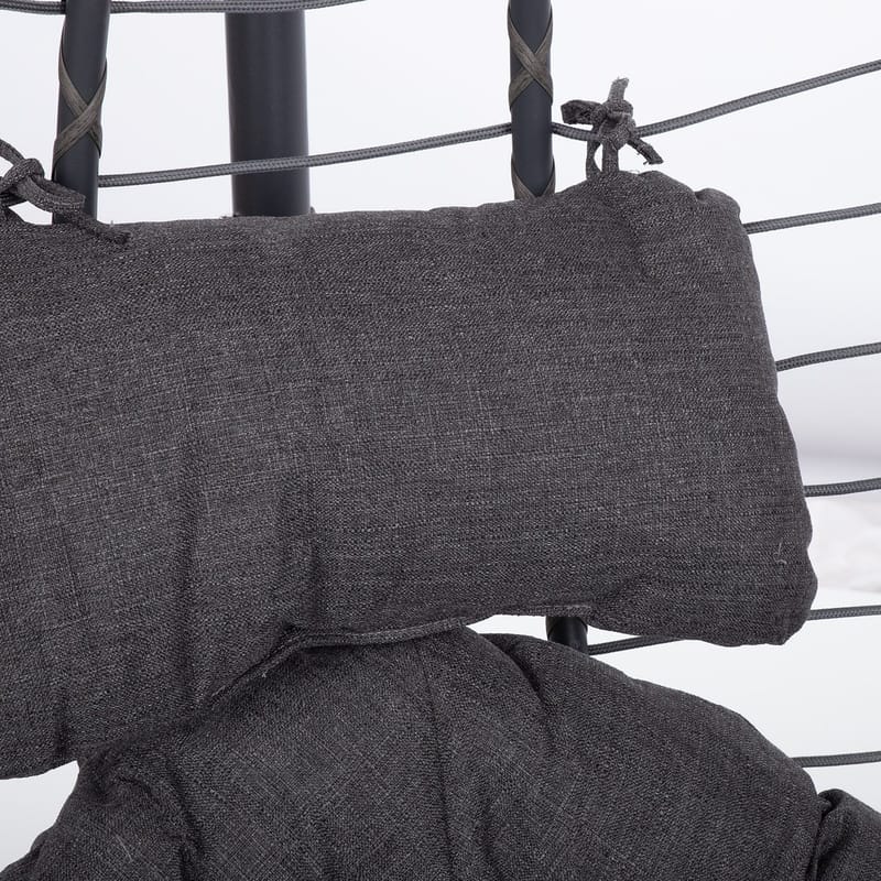 Hængestol HOME4YOU Granvin 90x114x186 cm mørkegrå - mørkegrå - Havemøbler - Havestole - Hængestol - Hængestol på stativ