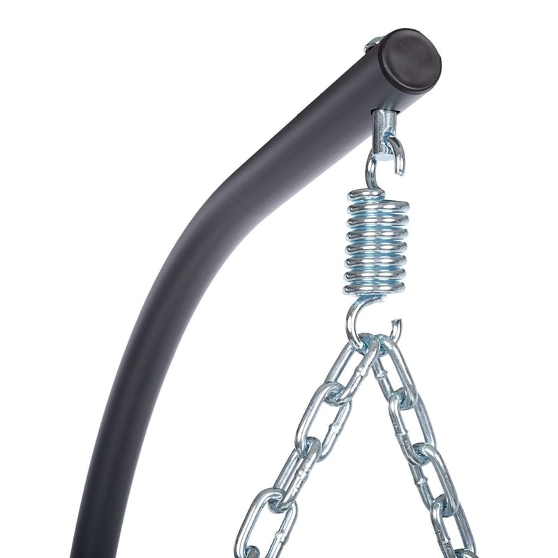 Hængestol HOME4YOU Granvin 90x114x186 cm mørkegrå - mørkegrå - Havemøbler - Havestole - Hængestol - Hængestol på stativ