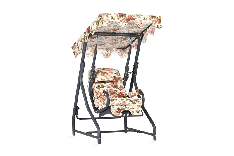 Casula Hængestol med Tag, Grå/Blommig