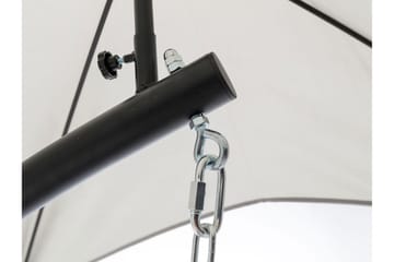 Hængestol Udendørs – Hængelænestol – Hængesving med stativ og tag til altan og terrasse - Sort|Grå - Havemøbler - Havestole - Hængestol