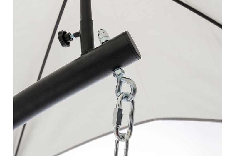 Hængestol Udendørs – Hængelænestol – Hængesving med stativ og tag til altan og terrasse - Sort|Grå - Havemøbler - Havestole - Hængestol