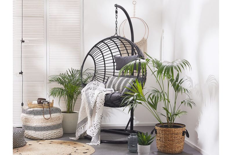 Hyvena Hængestol med Stativ - Sort - Havemøbler - Havestole - Hængestol