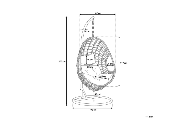 Maesllyn lænestol Rattan - Beige - Havemøbler - Havestole - Hængestol