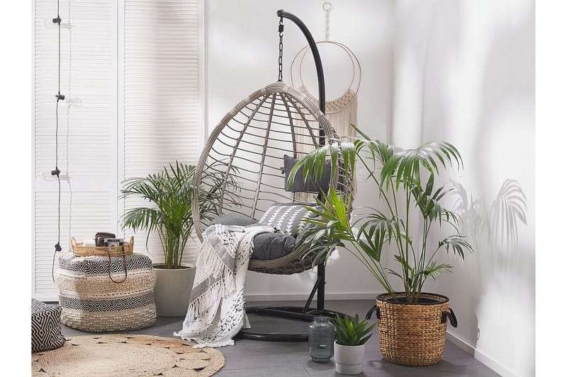 Parylak Hængestol med stativ - Grå - Havemøbler - Havestole - Hængestol